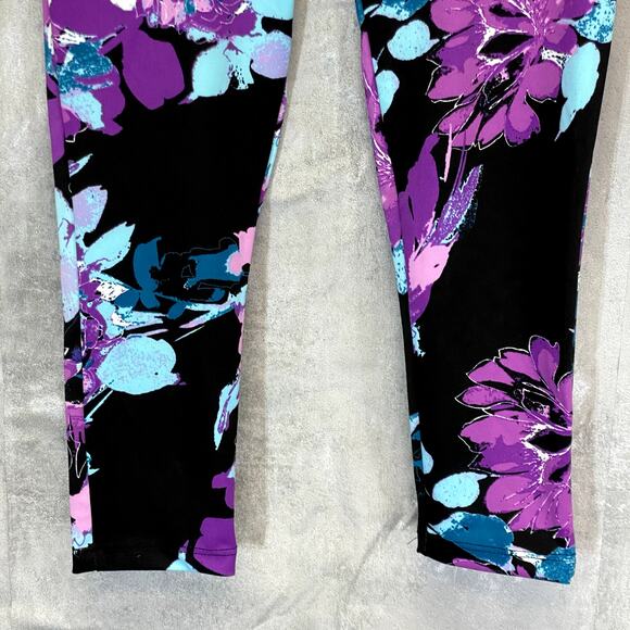 KAY UNGER Women's Blossom Bundle Black Printed High-Rise Pull-On Capri Leggings - Picture 6 of 11